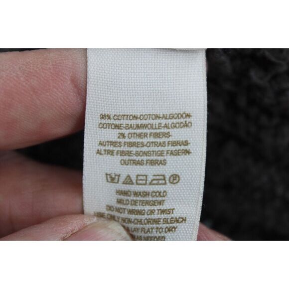 Free People Knobby Knit Brown Long Sleeve oversized Sweater Size Small - Picture 6 of 6